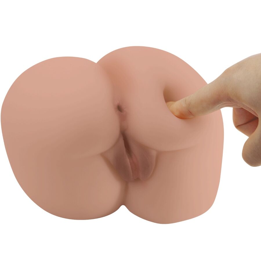 Crazy bull - vibrateur bernace ass avec vagin et anus réalistes télécommande