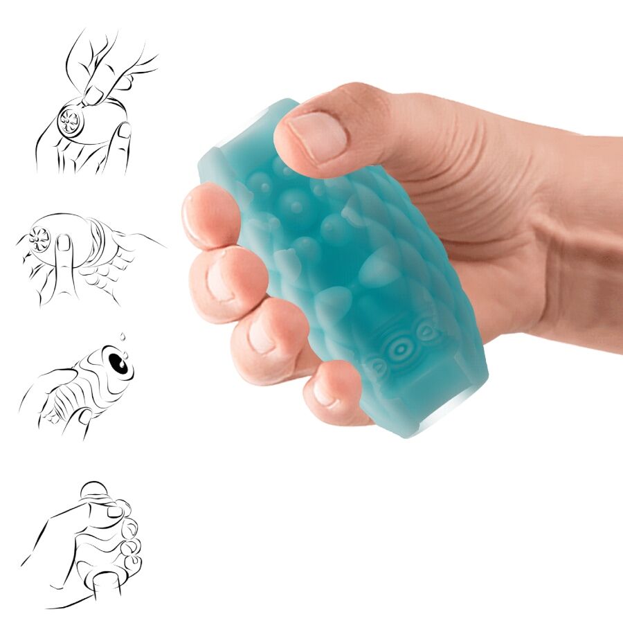 Pretty love - masturbateur pour homme en silicone athena eros bleu ciel