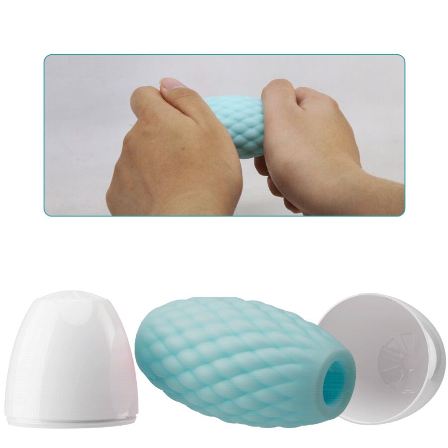 Pretty love - masturbateur pour homme en silicone athena eros bleu ciel