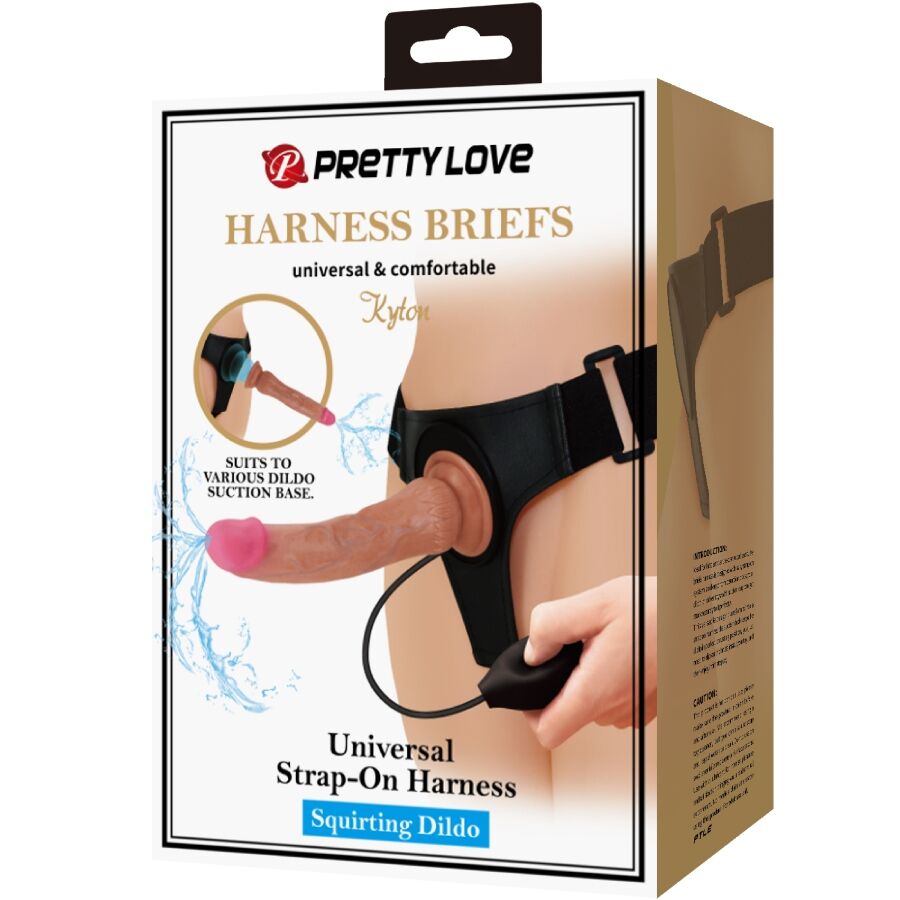 Pretty Love - Harnais Universel avec Gode Vibrant et Éjaculateur / 19 cm