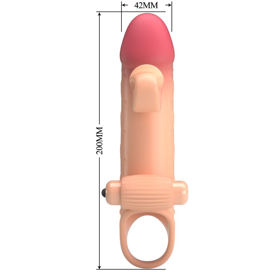 Romance - Gaine de Pénis Vibrant avec Anneau Testiculaire - Beige