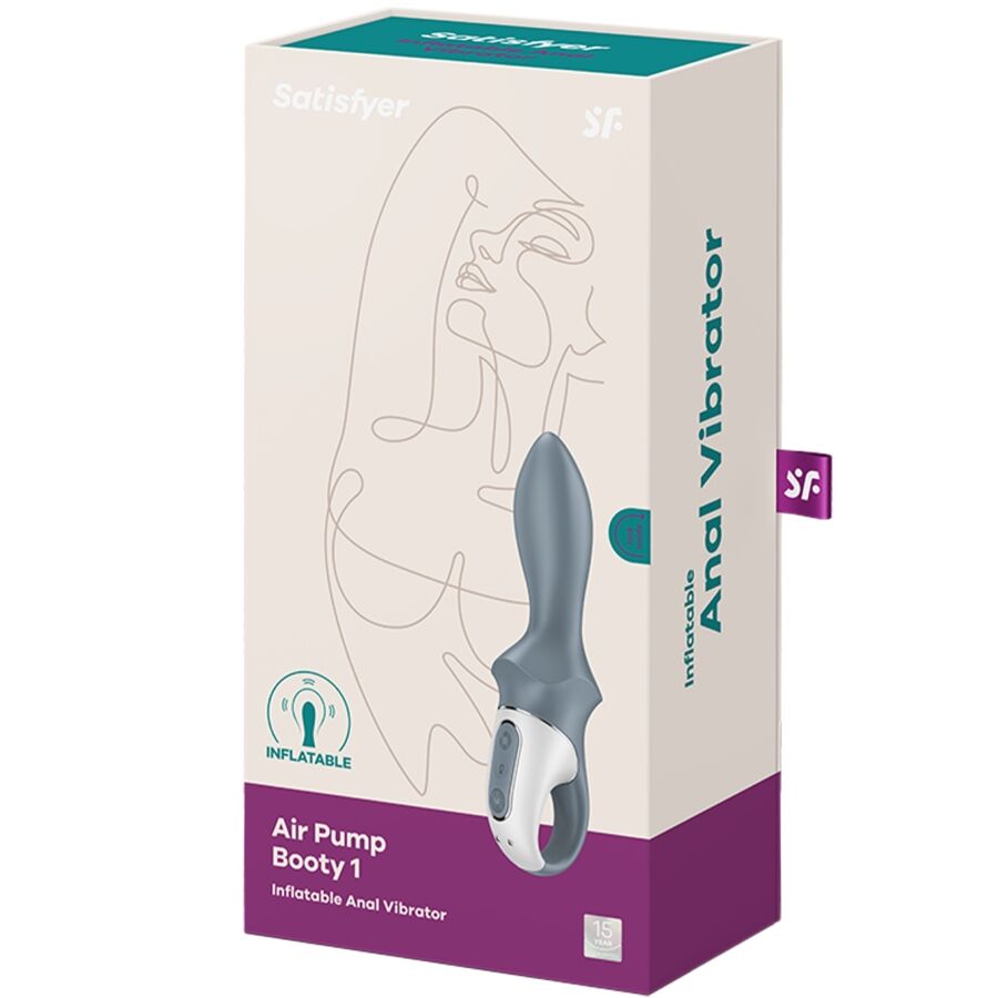 Satisfyer - Vibromasseur Anal Gonflable Air Pump Booty 1 - Gris