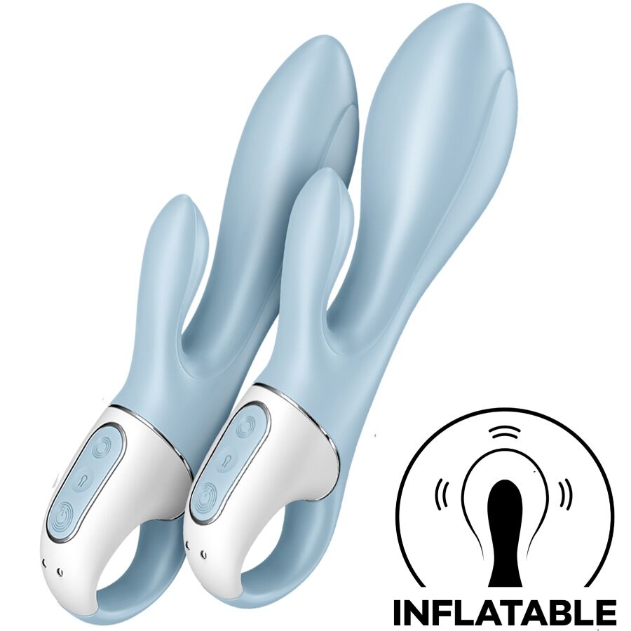Satisfyer - Vibromasseur Rabbit Gonflable Air Pump Bunny 1 - Bleu