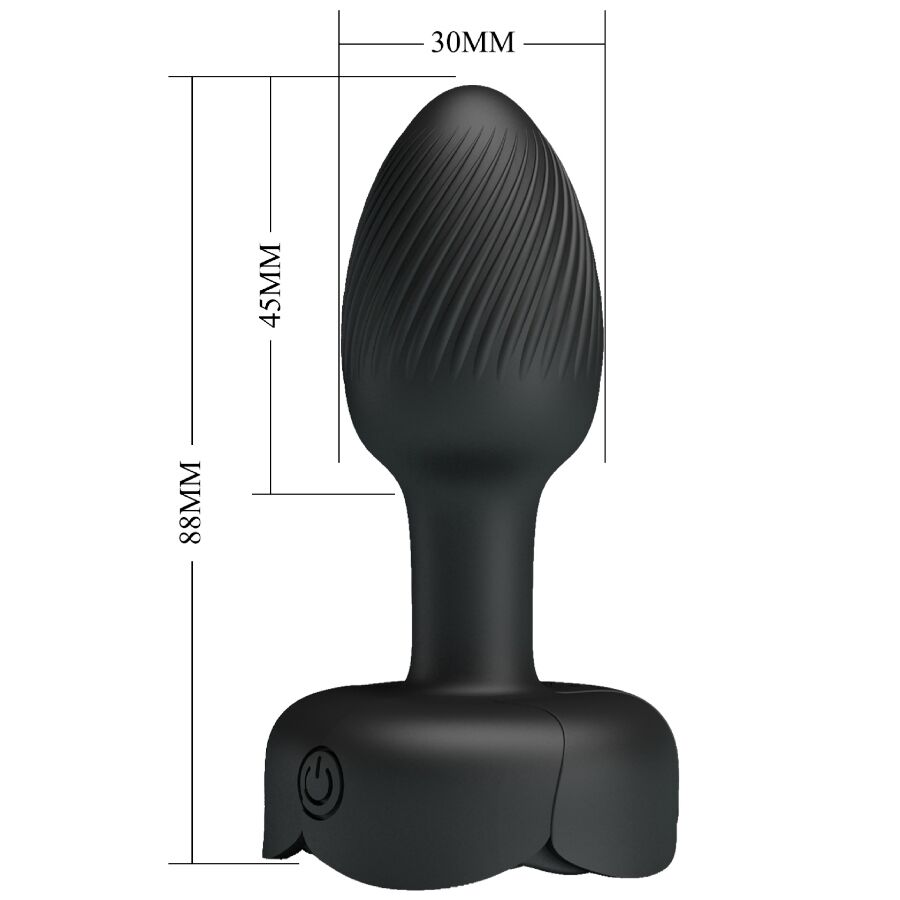 Plug Anal Vibrant Lumineux Olman LED Noir - Pretty Love