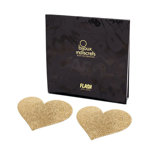 Bijoux Indiscrets – Nippies Cœur Or – Modèle Flash