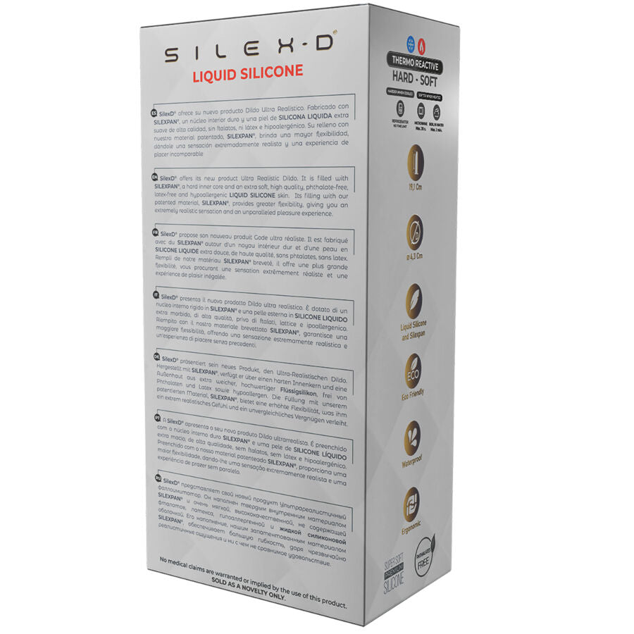 SILEXD - MODÈLE DE PÉNIS RÉALISTE 8 SILICONE LIQUIDE 20,6 CM