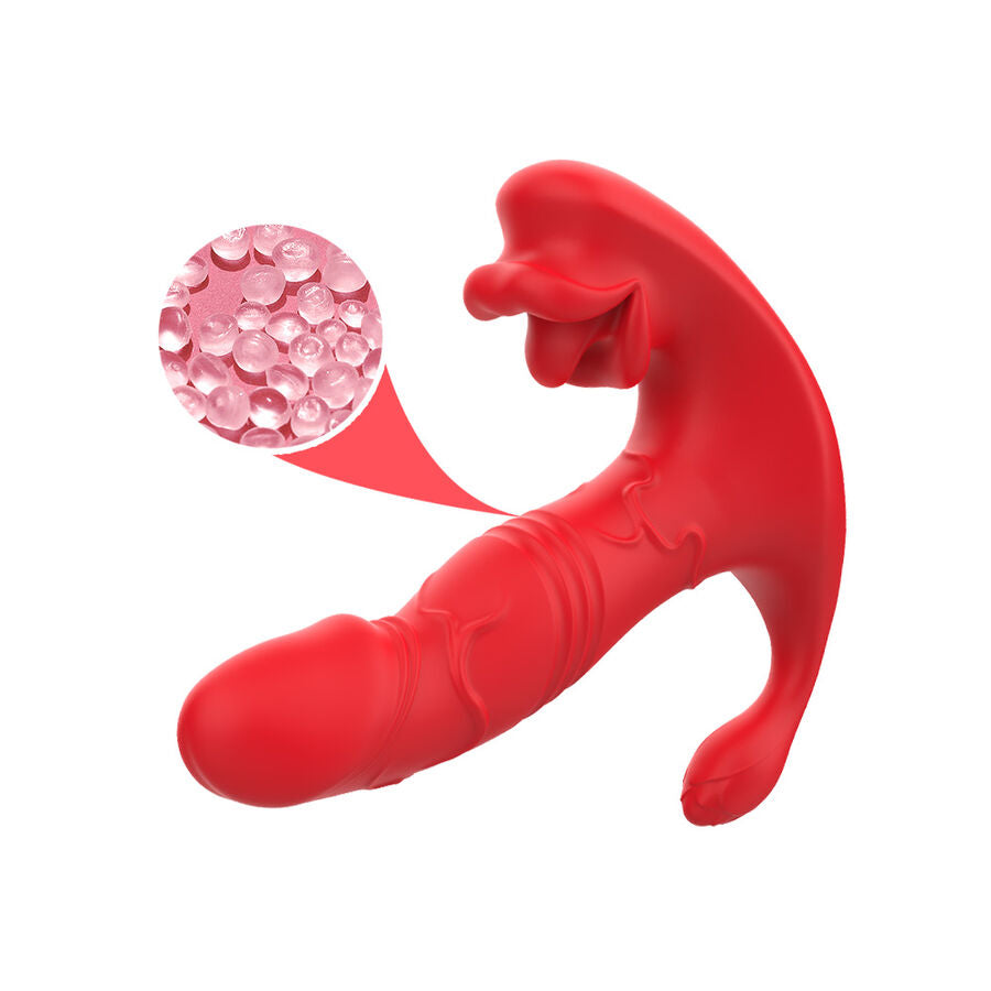 Stimulateur Clitoridien Culotte Armony Double Moteur Rouge - Armony