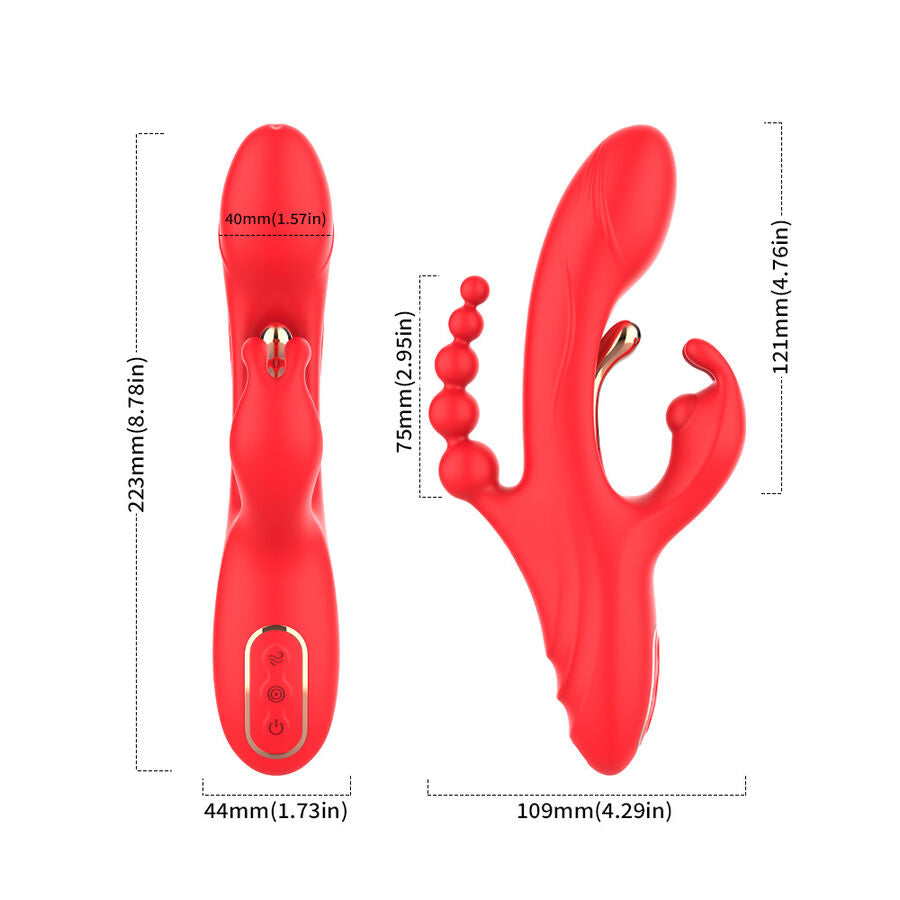 Vibromasseur Double Stimulation Armony Point G Rouge - Armony