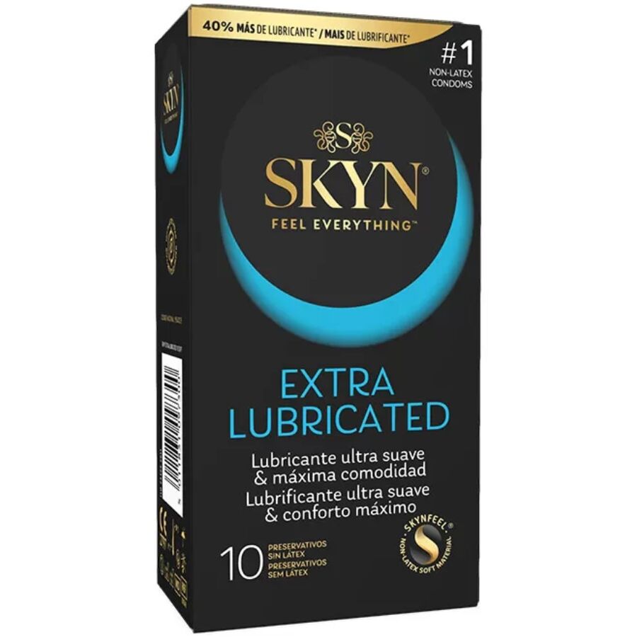 SKYN - Préservatifs sans latex Extra Lubrifié - Boîte de 10