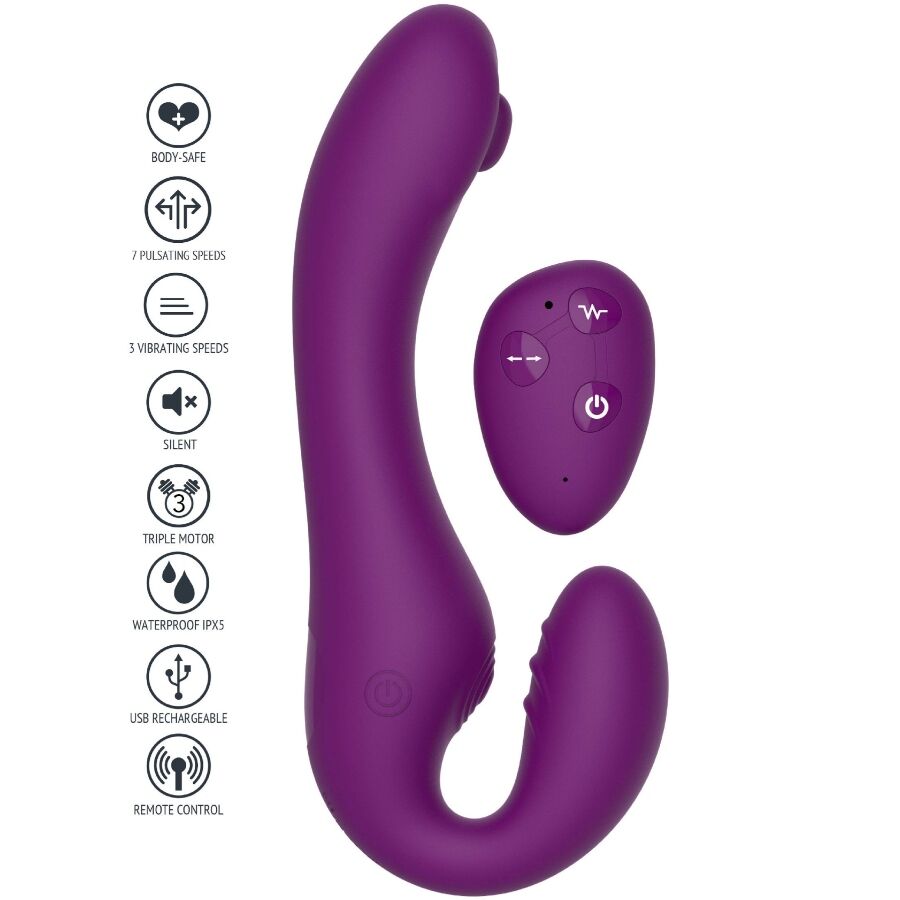 Vibrateur Strapless 2 en 1 Xocoon Télécommandé Violet - Xocoon