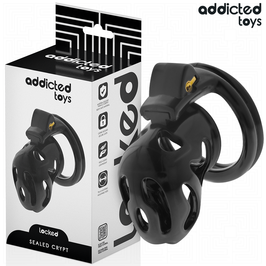 ADDICTED TOYS LOCKED - À PÉNIS CRYPTÉE VERROUILLÉE ET SCELLÉE 8 CM
