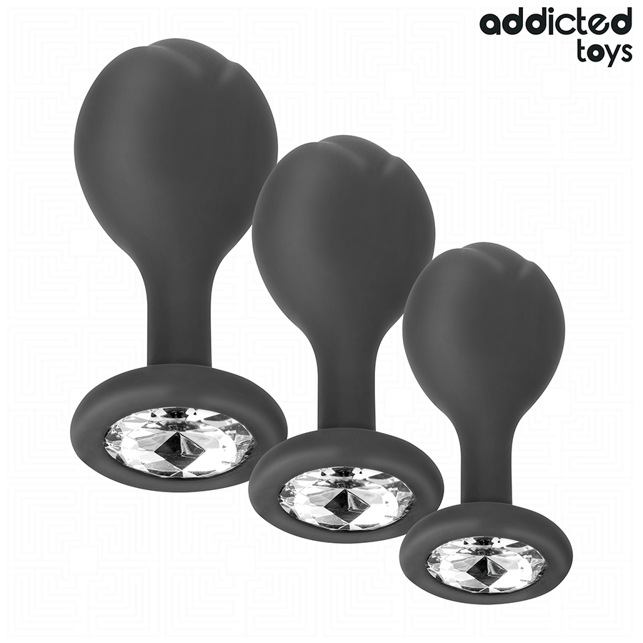 ADDICTED TOYS - LOT DE 3 PLUG ANAL AVEC BIJOU
