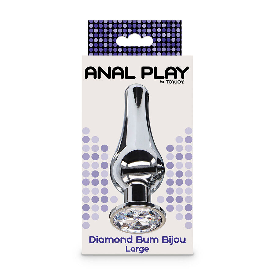 Plug Anal Diamante Bum Bijou Grand Argent - ToyJoy