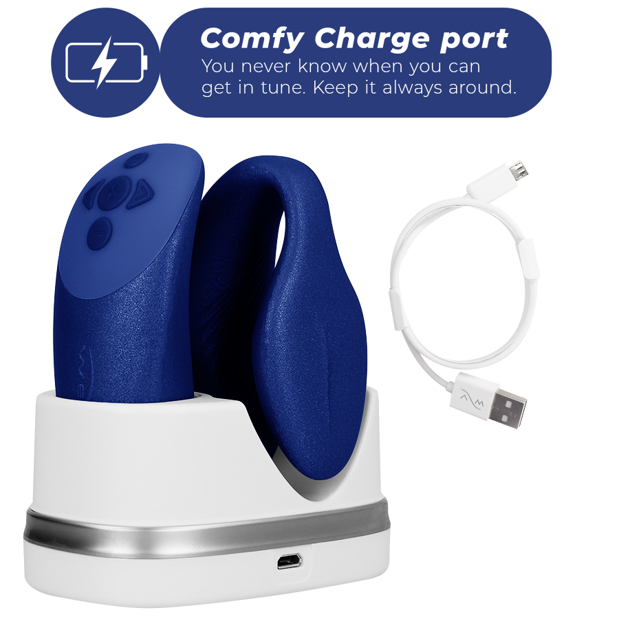 We Vibe - Chorus stimulateur connecté pour couple - Bleu métallique