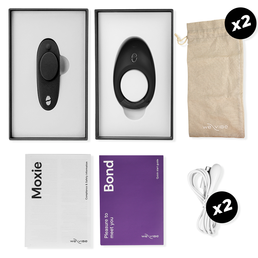 We-Vibe - Coffret Sextoys Couple Tease Us Moxie & Bond