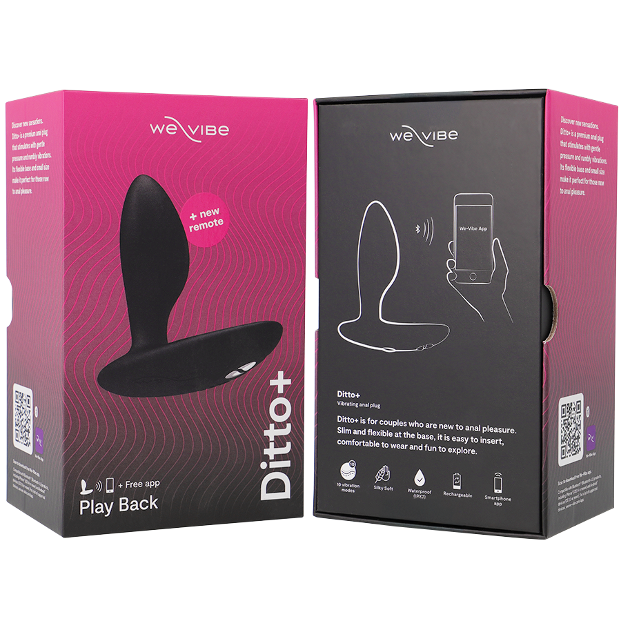 We-Vibe - Plug Anal Vibrant Connecté Ditto+ Noir