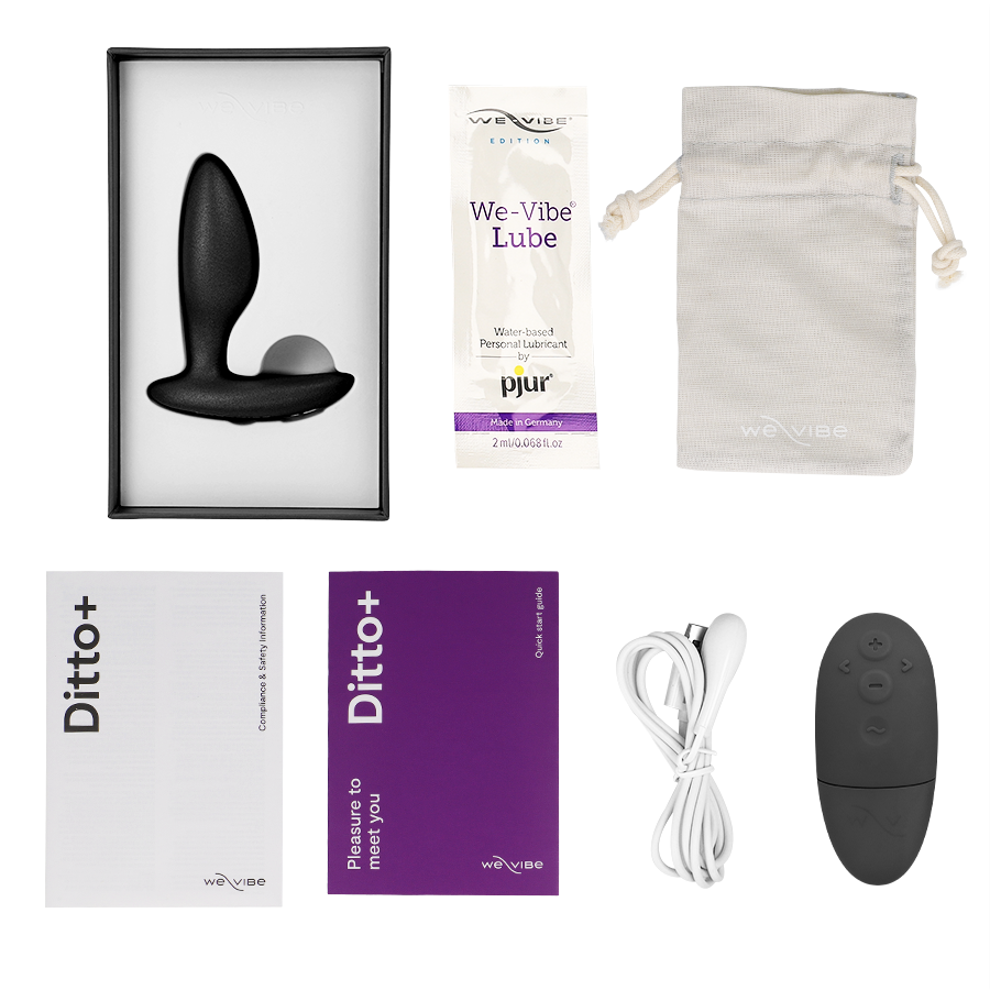 We-Vibe - Plug Anal Vibrant Connecté Ditto+ Noir