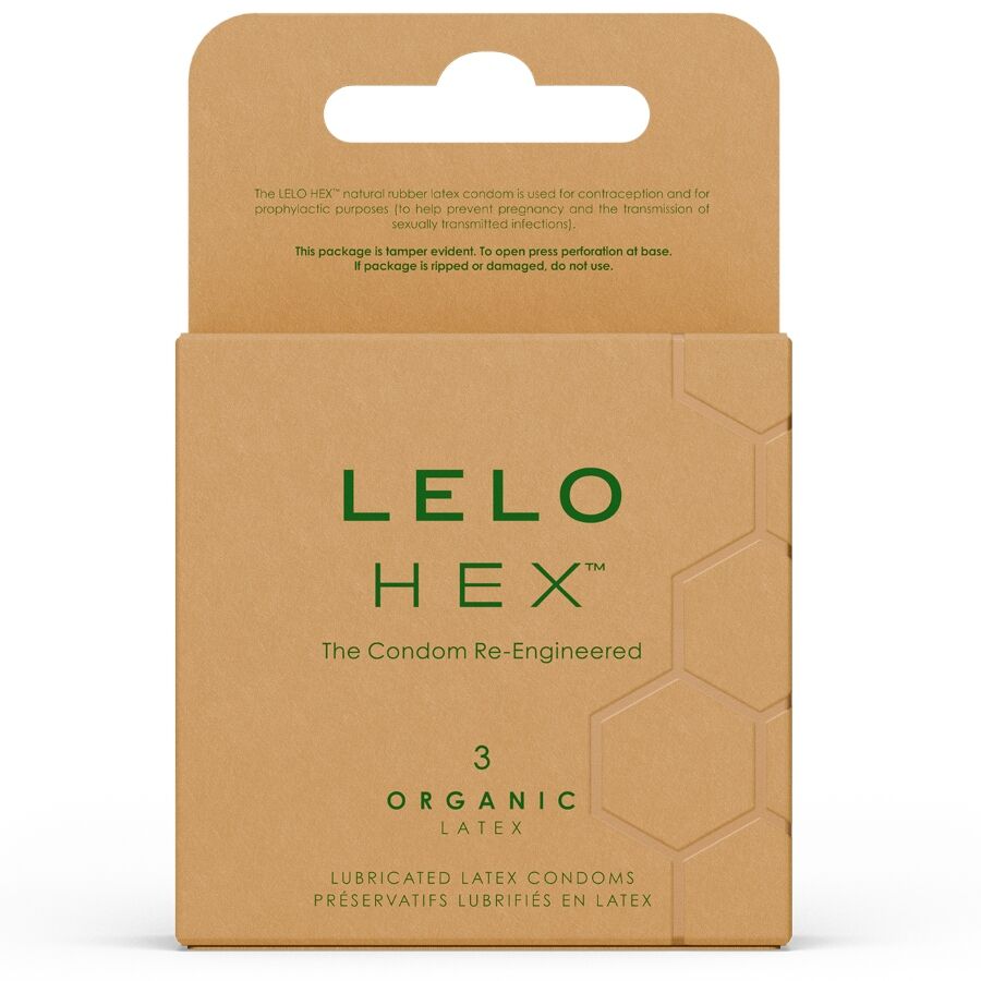 LELO - Préservatifs BIO Hex Organic - Boîte de 3