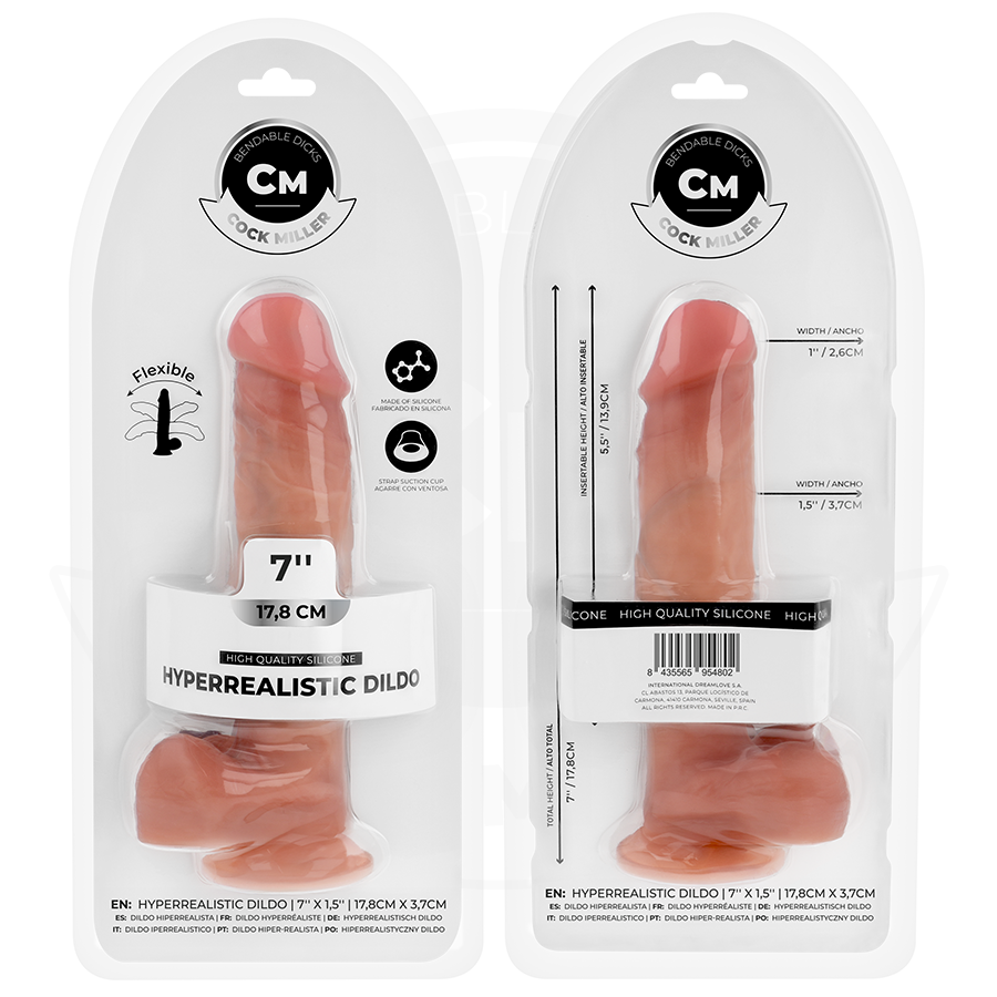 COCK MILLER - GODE ARTICULABLE HYPERRÉALISTE 17,8 CM