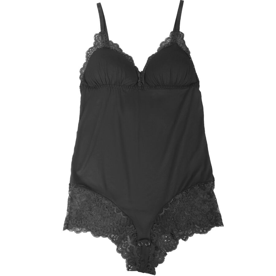 Subblime - teddy détail dentelle florale noir l/xl