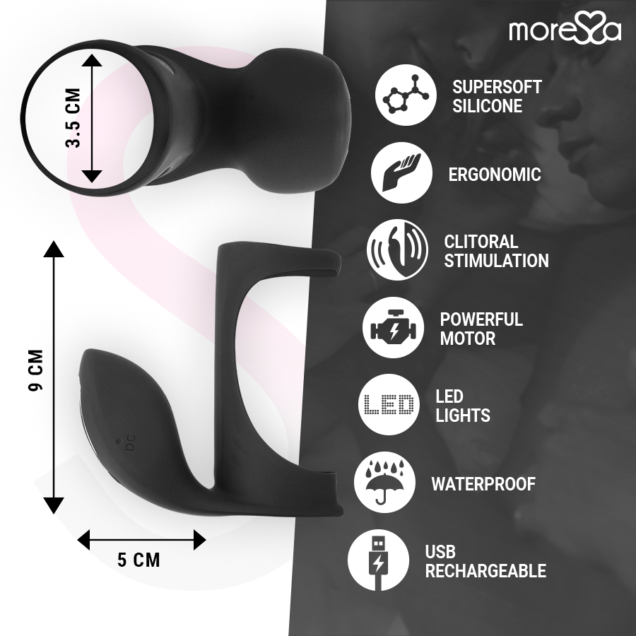 Moressa - anneau vibrateur brandon avec couvercle