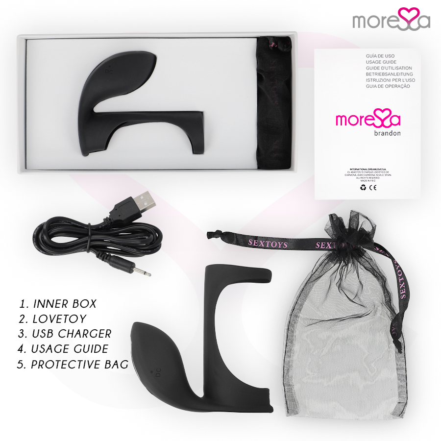 Moressa - anneau vibrateur brandon avec couvercle