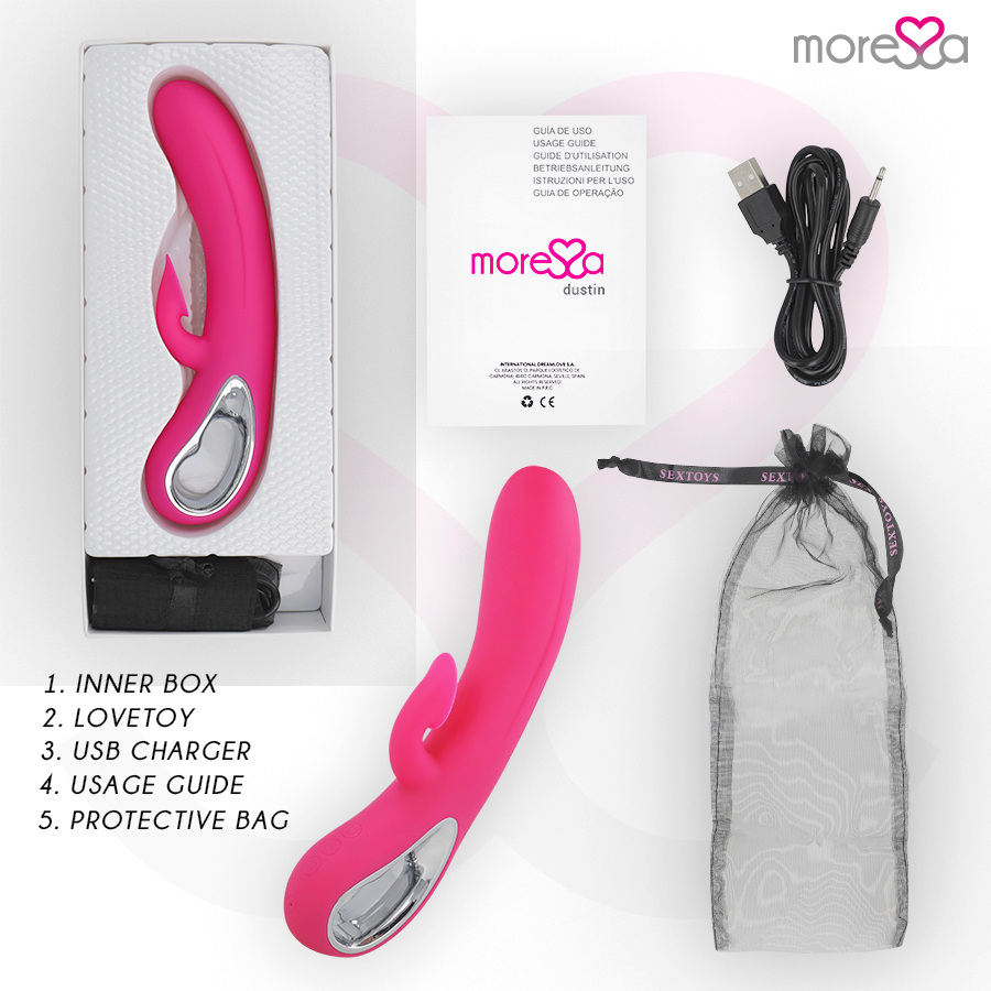 Moressa - dustin rechargeable en silicone premium