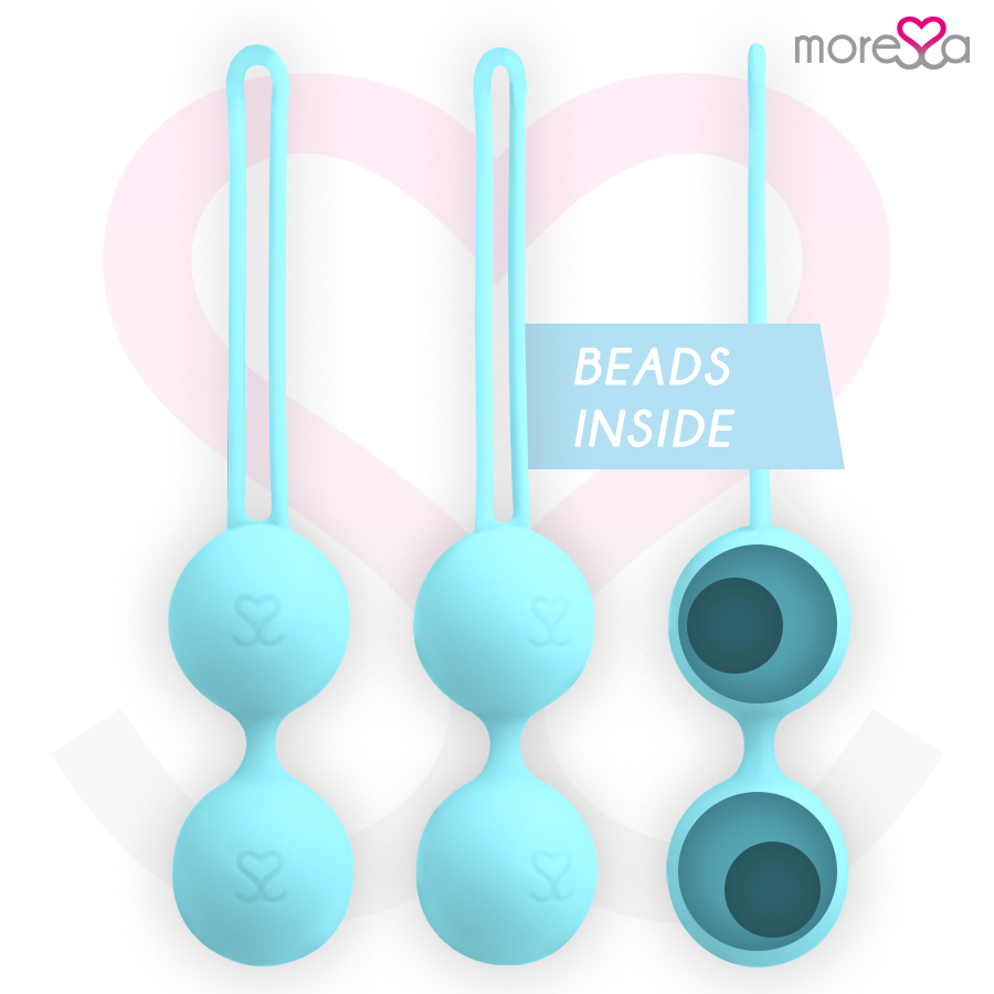 Moressa – Balle de Kegel 101 g pour le renforcement du périnée - Bleu