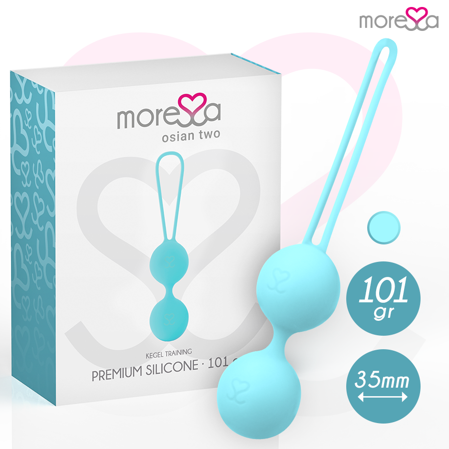 Moressa – Balle de Kegel 101 g pour le renforcement du périnée - Bleu