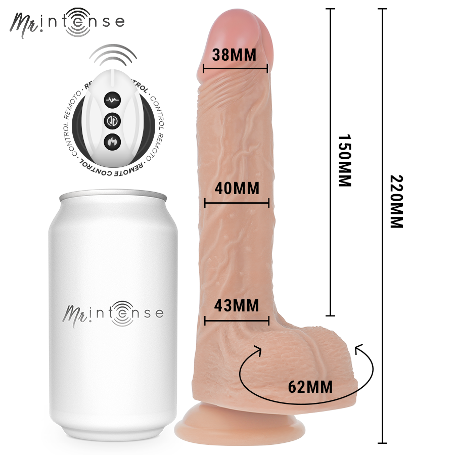 Gode Réaliste Baldwin Télécommandé 22cm - MR INTENSE