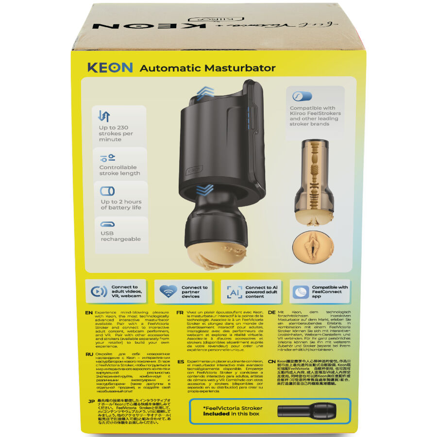 Kiiroo – Masturbateur Automatique Feel Victoria Keon WiFi Combo – Noir