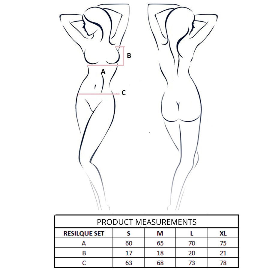 Ensemble Lingerie Résilque Noir L/XL - Passion