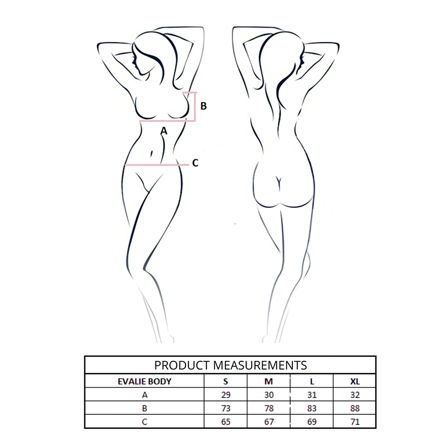 Body Sensuel Evalie Noir L/XL - Passion
