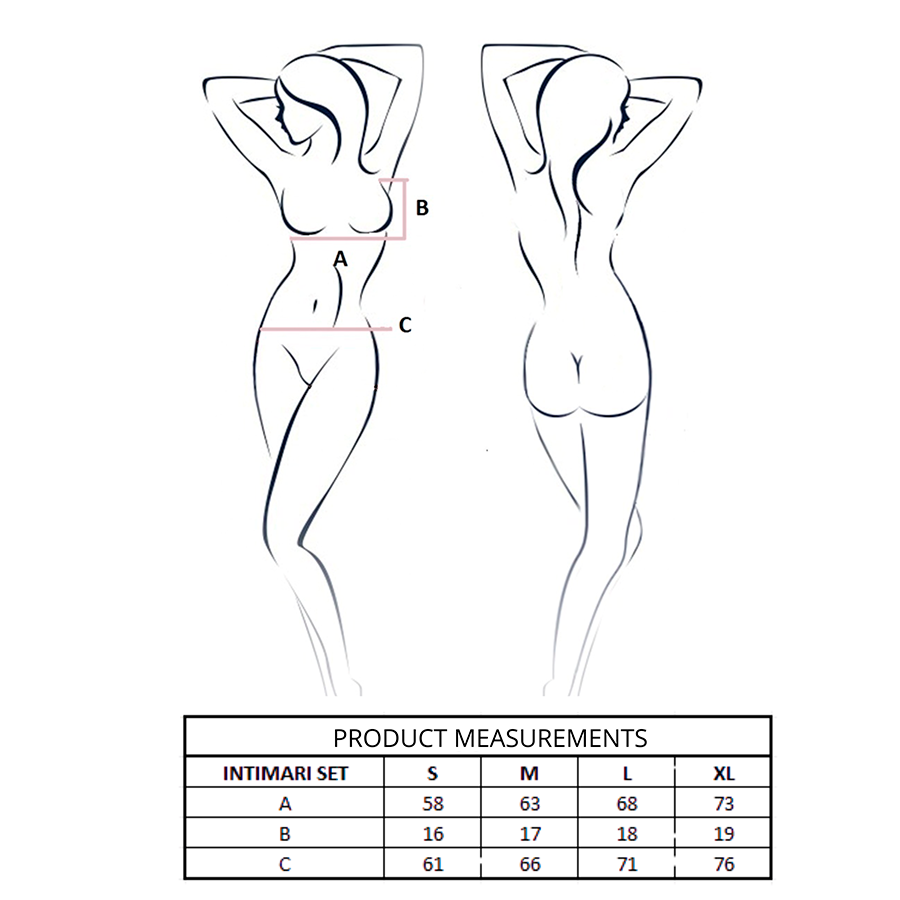 Ensemble Lingerie Intimari Noir L/XL - Passion