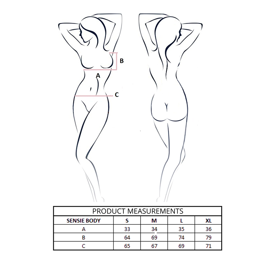 Body Satiné Sensie Teal L/XL - Passion