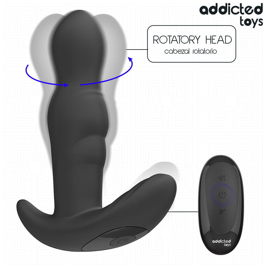 Plug Anal Vibrant Rotatif avec Télécommande - Addicted Toys