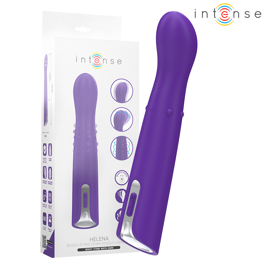Vibrateur Helena Beads Up & Down Wiggle 13,5 cm - Intense