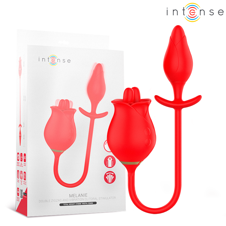 Stimulateur Clitoridien Double Melanie Langue Zigzag - Intense