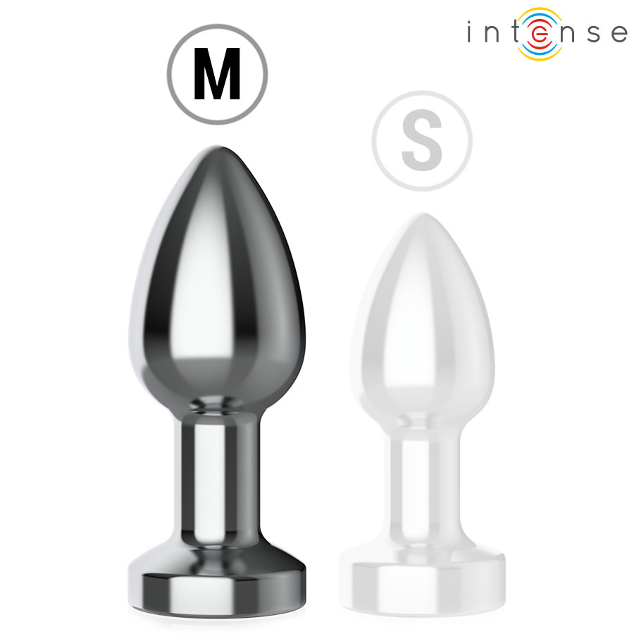 Plug Anal Vibrant Métal LED Intense Taille M Gris - Intense