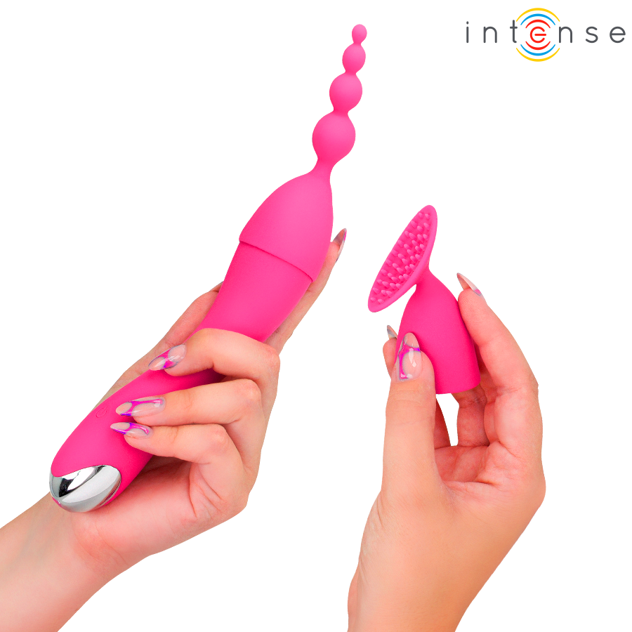 Vibrateur Clitoridien Cher 4 Embouts Interchangeables - Intense