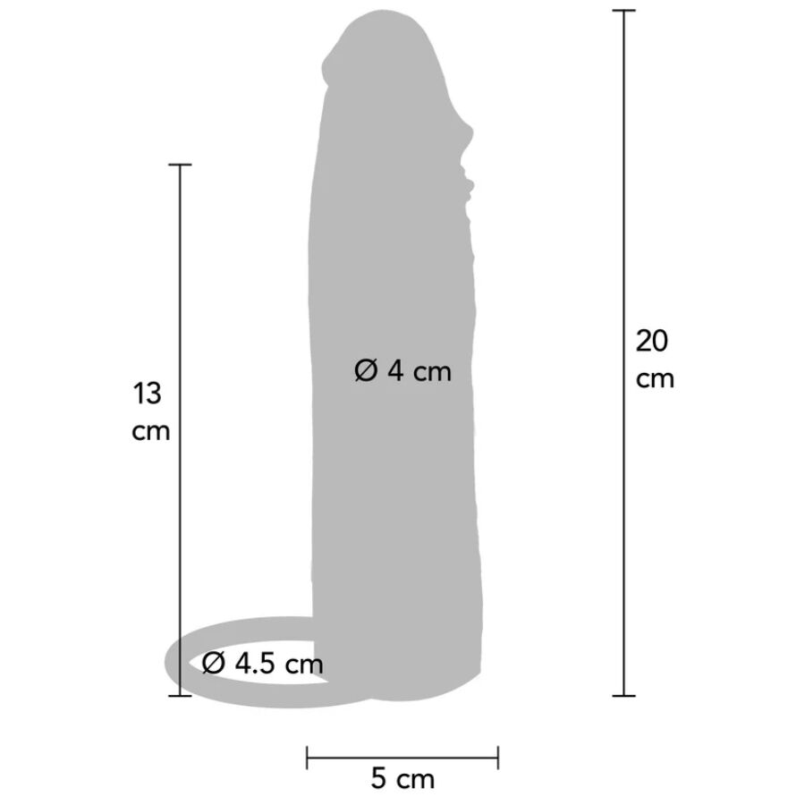 Gaine Pénis Get Real Hydrated Skin Caramel 20cm - ToyJoy