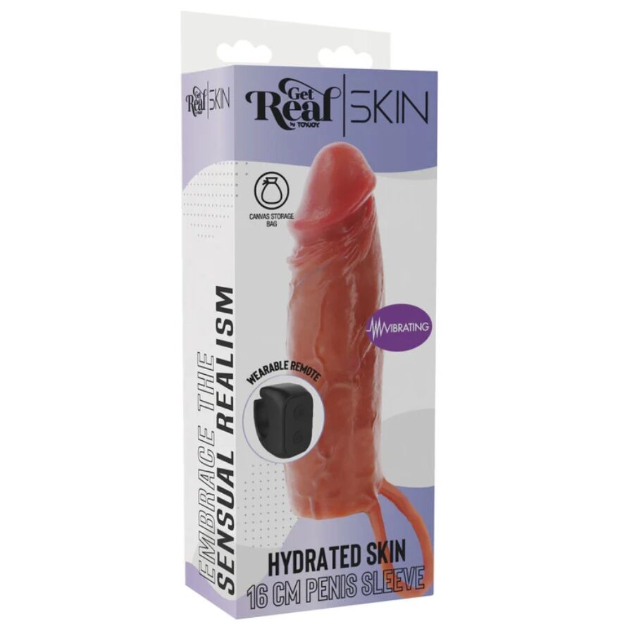 Manchon Pénien Vibrant Get Real Hydrated Skin Caramel - ToyJoy