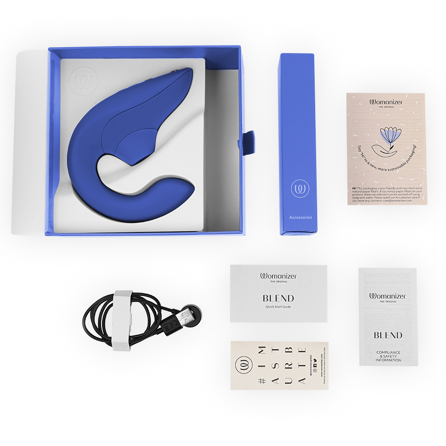 Vibrateur Lapin Womanizer Pleasure Air Blend Bleu - Womanizer