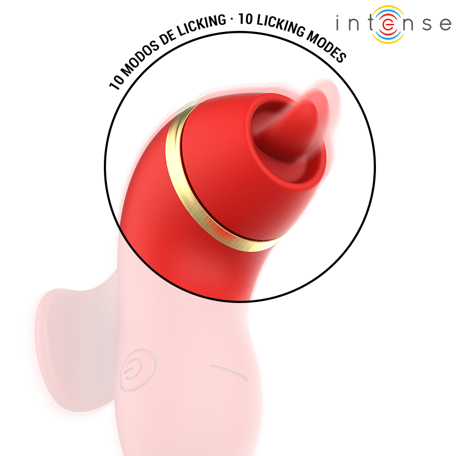 INTENSE - PATTY STIMULATEUR AVEC 4 TÊTES : SUCCION, TAPOTER, GRIFFER ET LÉCHER