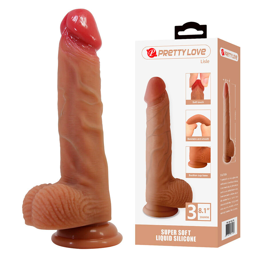 PRETTY LOVE - LISLE GODE RÉALISTE AVEC VENTOUSE 20,6 CM -Ø- 4,2 CM