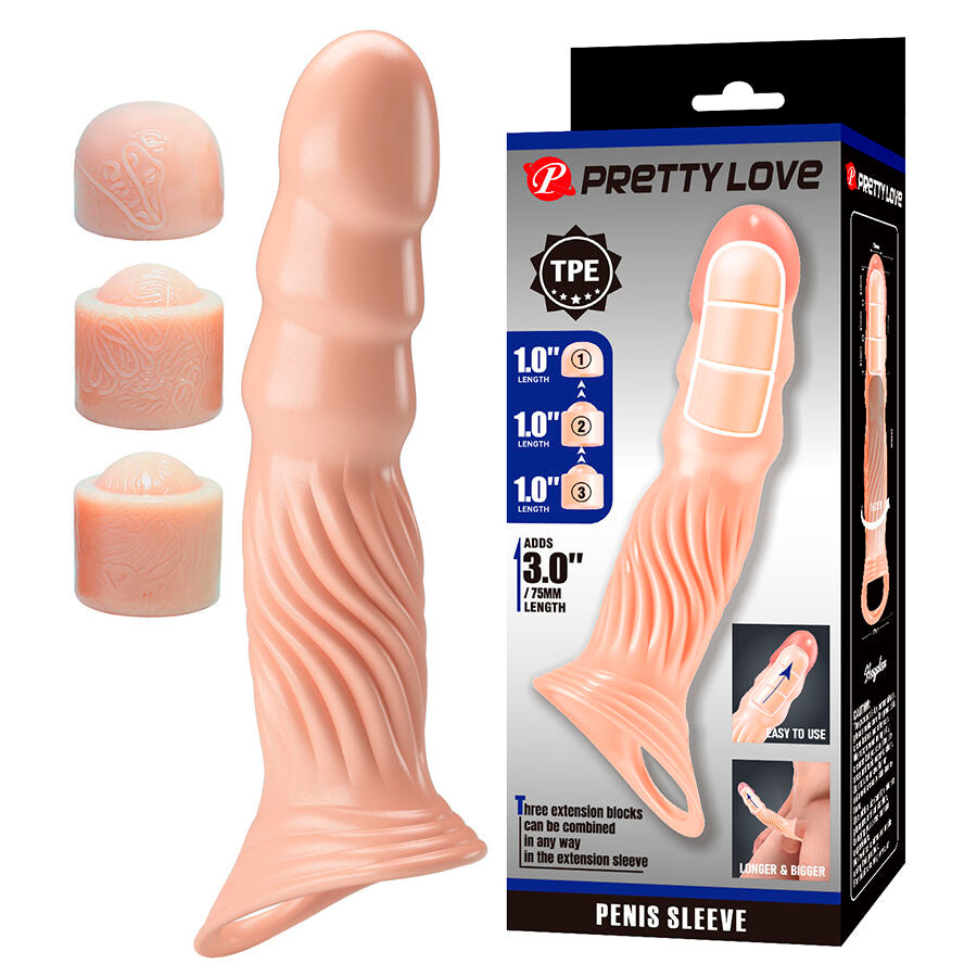 PRETTY LOVE - GAINE PÉNIENNE TEXTURÉE AVEC EXTENSEURS