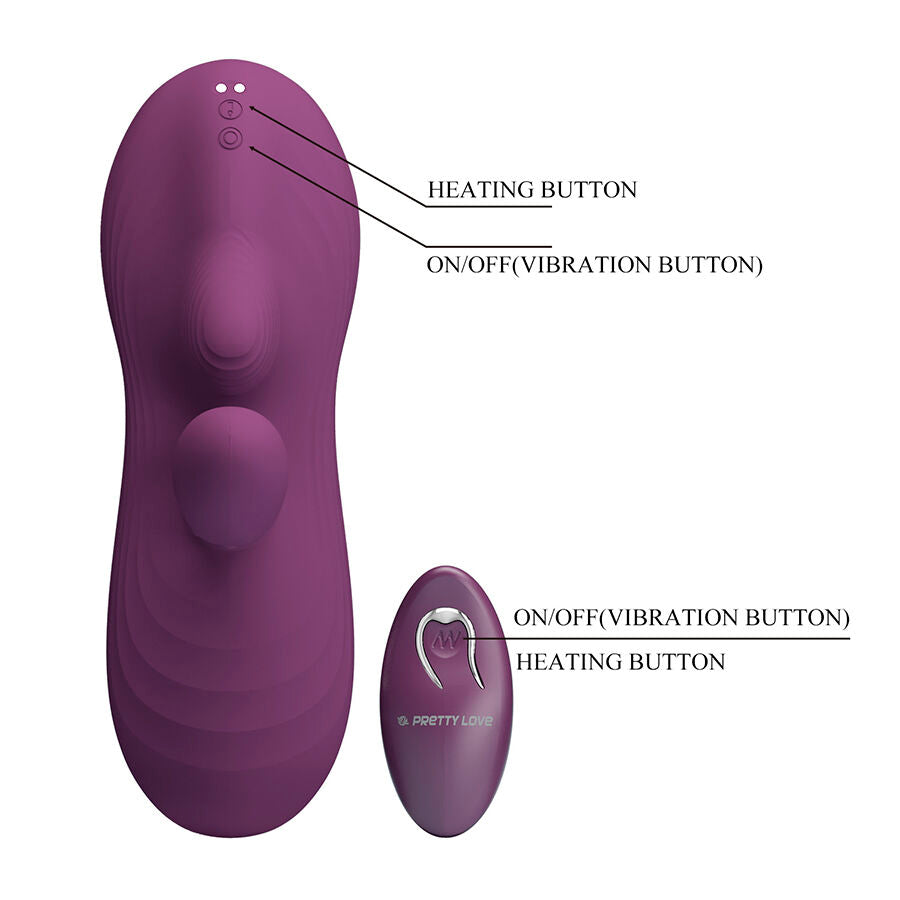 Vibrateur Position Assise Luka avec Chauffant - Pretty Love
