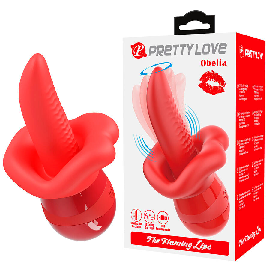 PRETTY LOVE - OBELIA VIBRATEUR À LANGUE AVEC MOUVEMENT ORBITAL