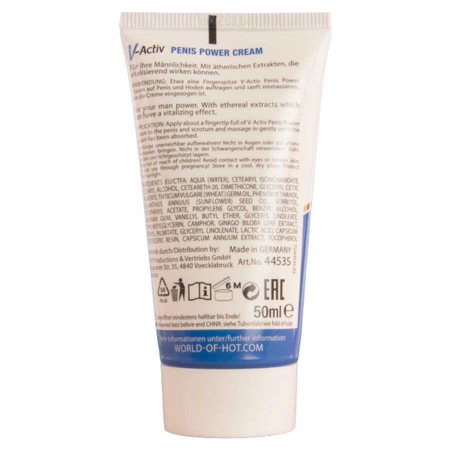 Crème Stimulante V-Activ Pour Hommes 50ml - Hot