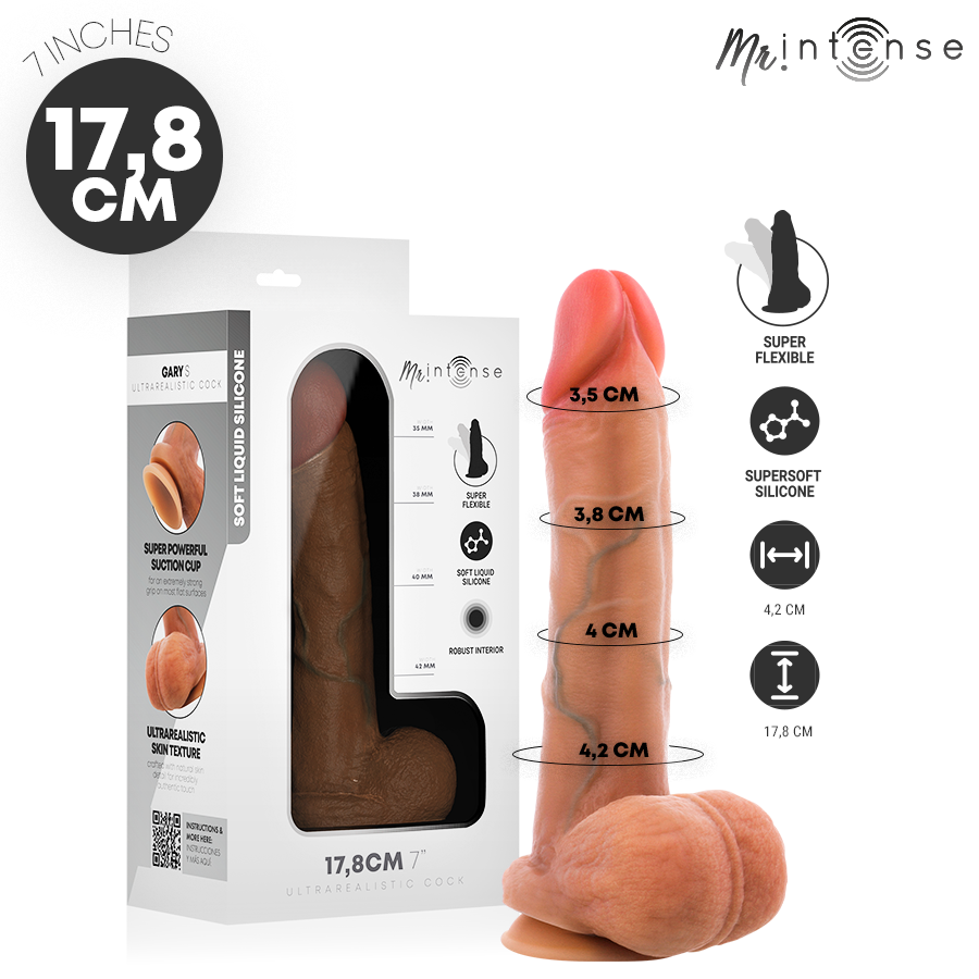 Gode Réaliste MR Intense Gary S Testicules 17,8cm - MR Intense
